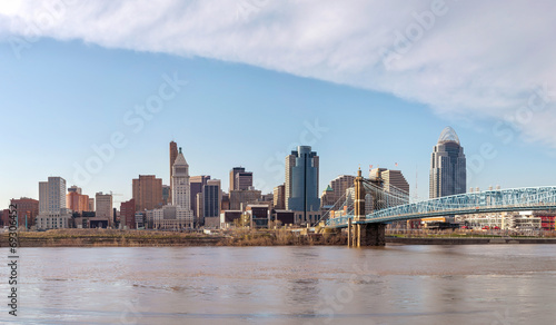 Obraz na płótnie Cincinnati downtown overview w salonie