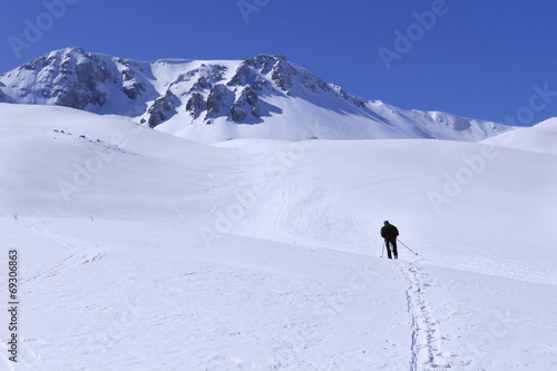 Trekking in high mountain