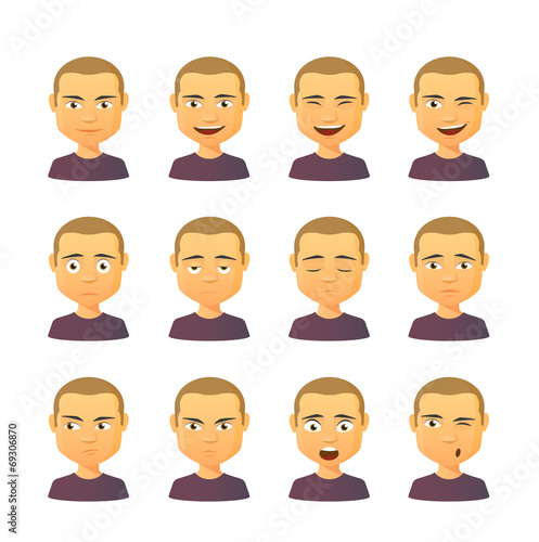 Male avatar expression set