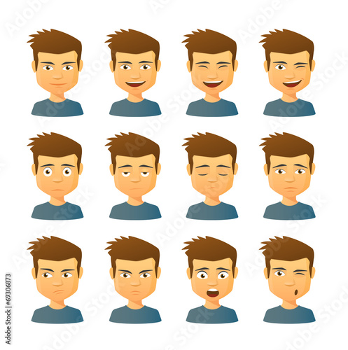 Male avatar expression set