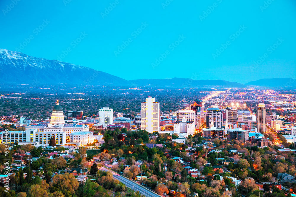 Obraz premium Salt Lake City overview