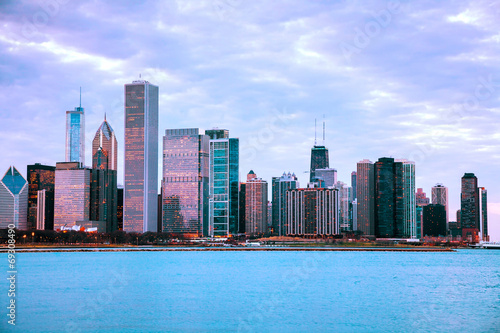 Obraz na płótnie Chicago downtown cityscape w salonie