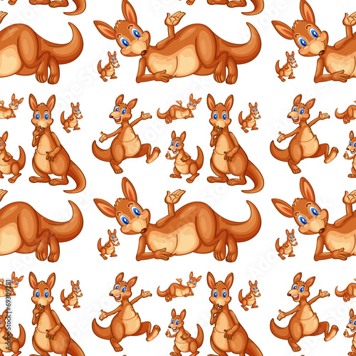 Seamless kangaroo