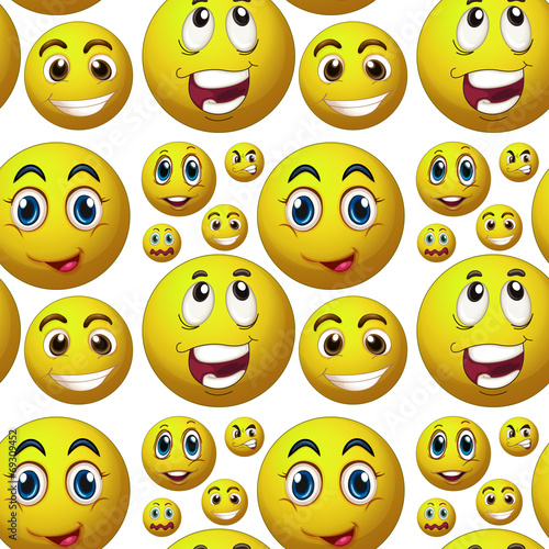 Seamless happy face