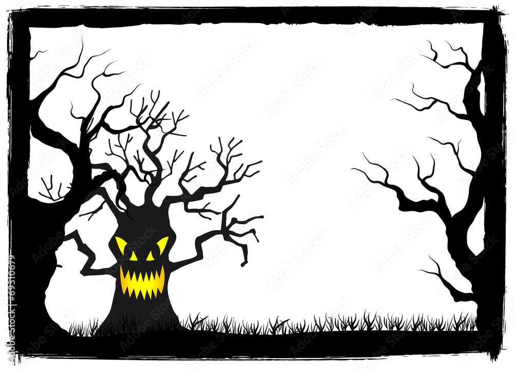 wilder Baum in einer Halloween Nacht wilder Baum in einer Halloween Nacht