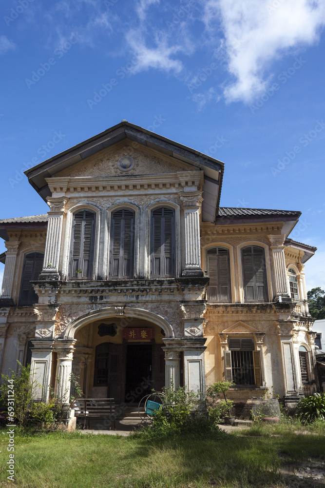 Sino-Portuguese Architecture influenced building in Phuket.