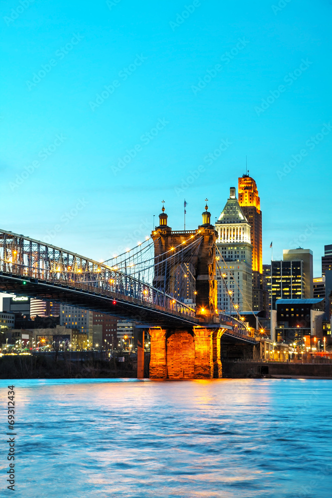 Cincinnati downtown overview