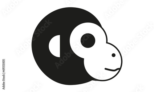 Affe Kopf Profil