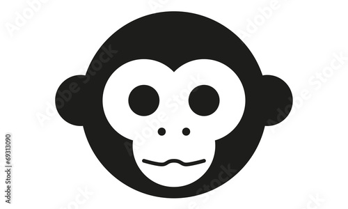Affe Kopf Frontal
