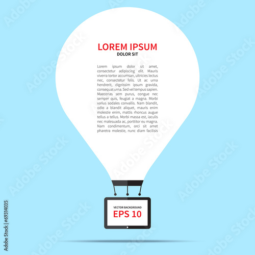 Hot air balloon abstract background concept