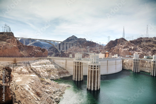 Aerial view of Hoover dam