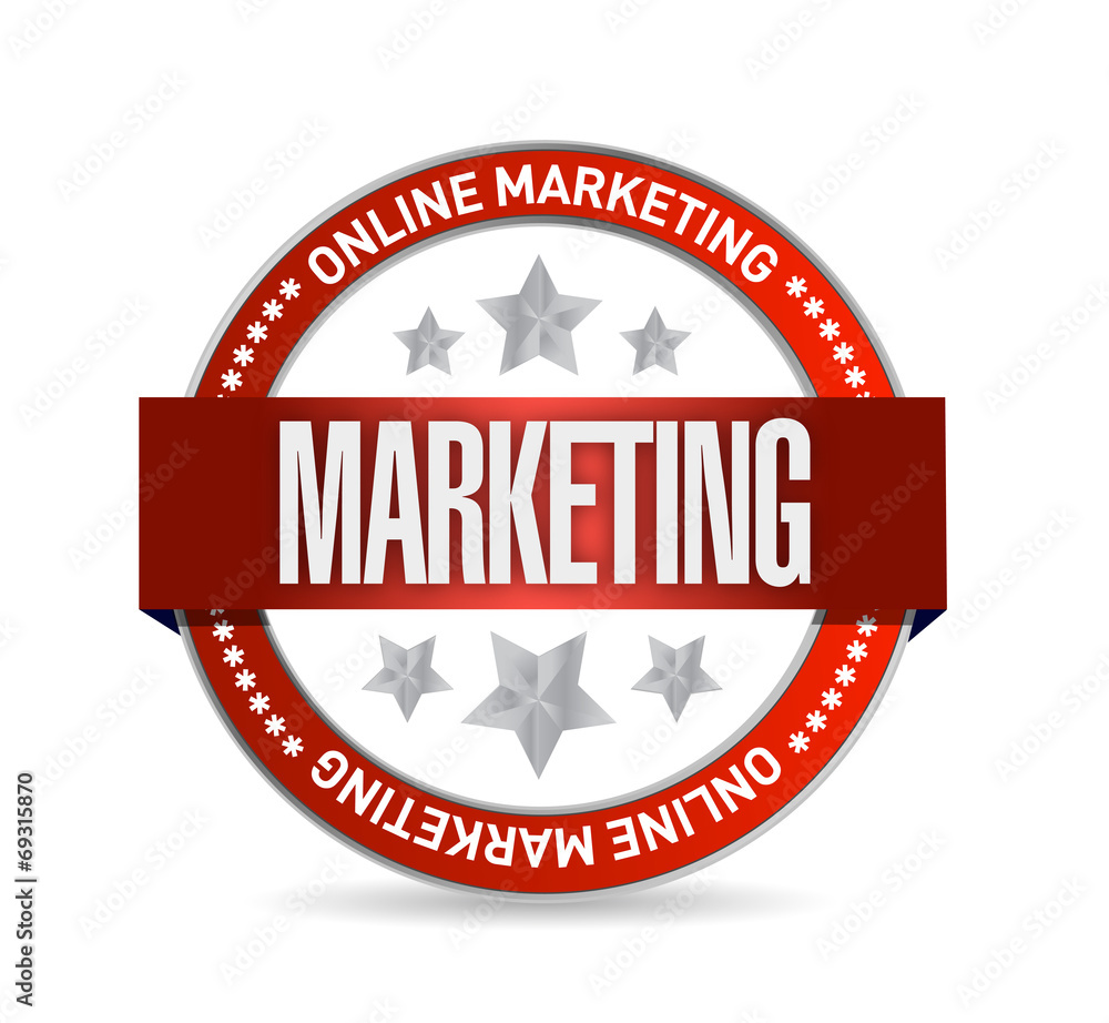 online marketing seal illustration design