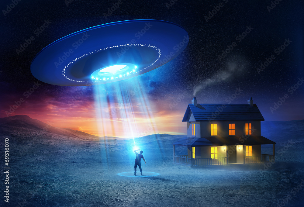Fototapeta premium UFO Abduction