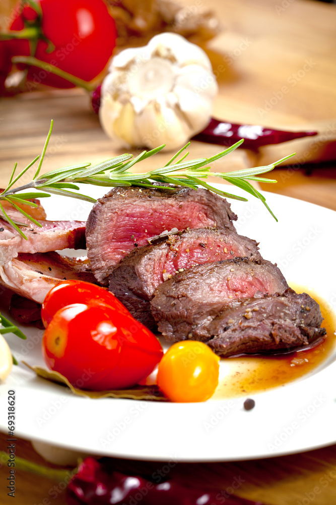 Saftiges steak fleisch