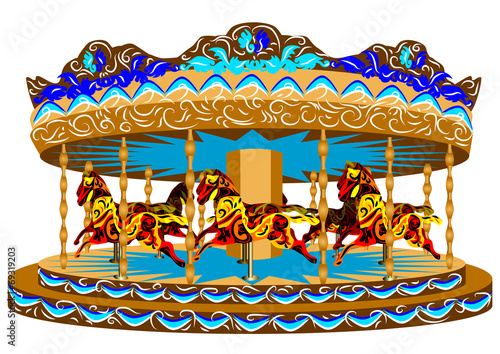 carousel with horses