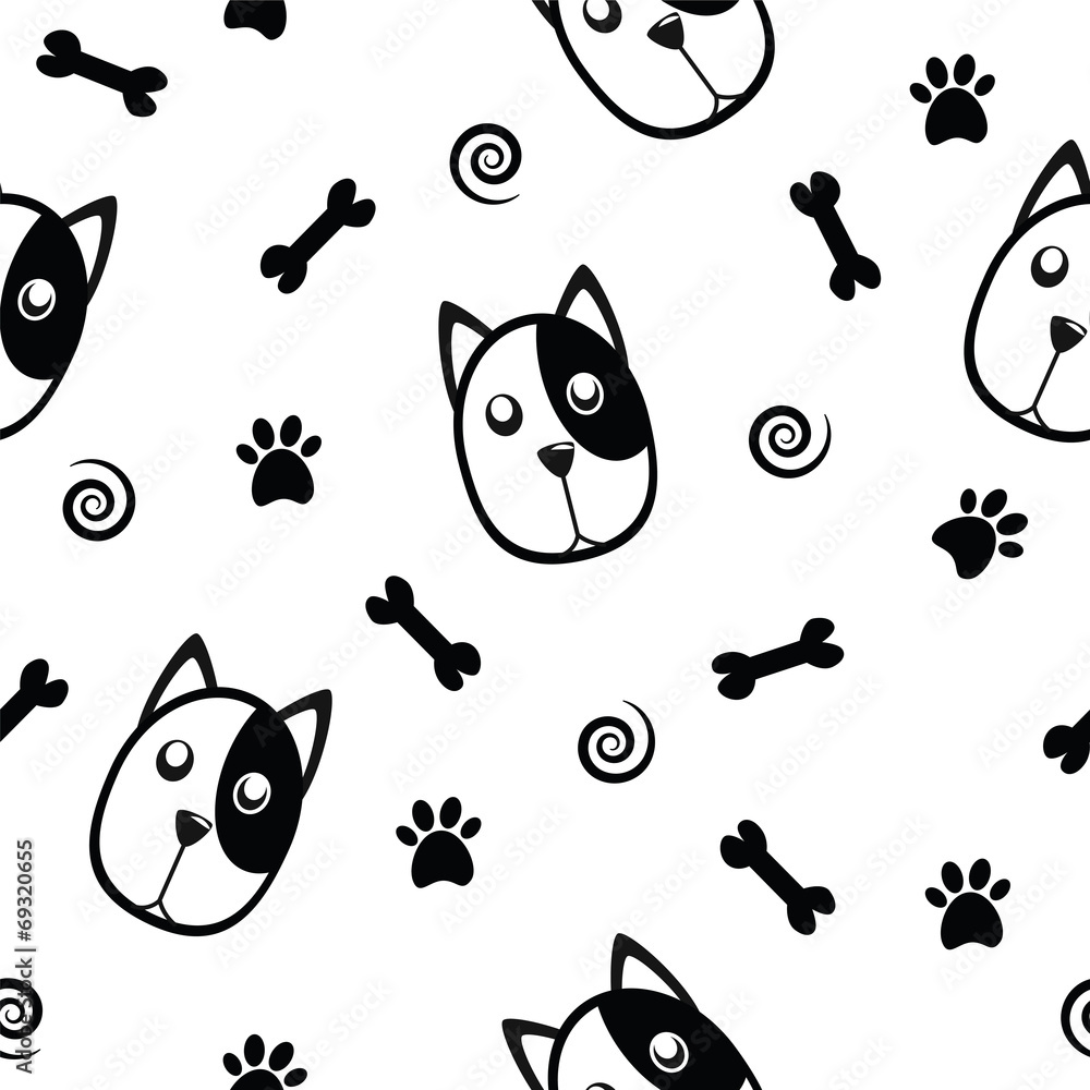 Seamless background with dogs Seamless background with dogs