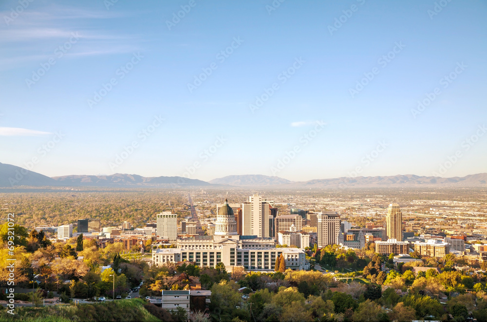 Salt Lake City panoramic overview