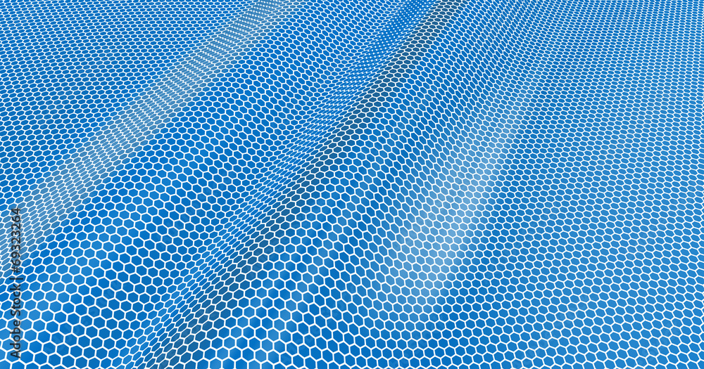 Blue metallic hexagon background Blue metallic hexagon background