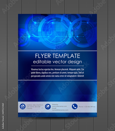 Professional business flyer template or corporate banner 