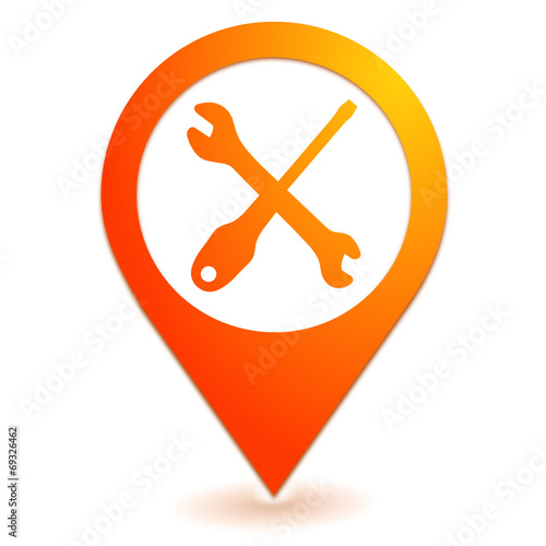 sav sur symbole localisation orange