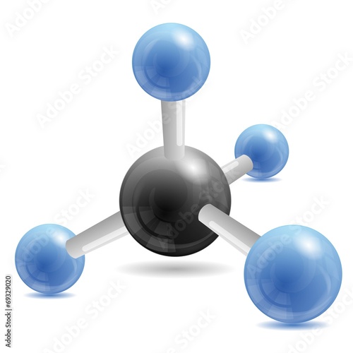 CH4 methane  molecule;