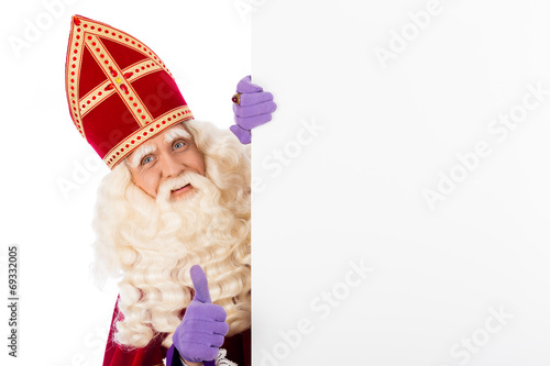 Sinterklaas with whiteboard photo