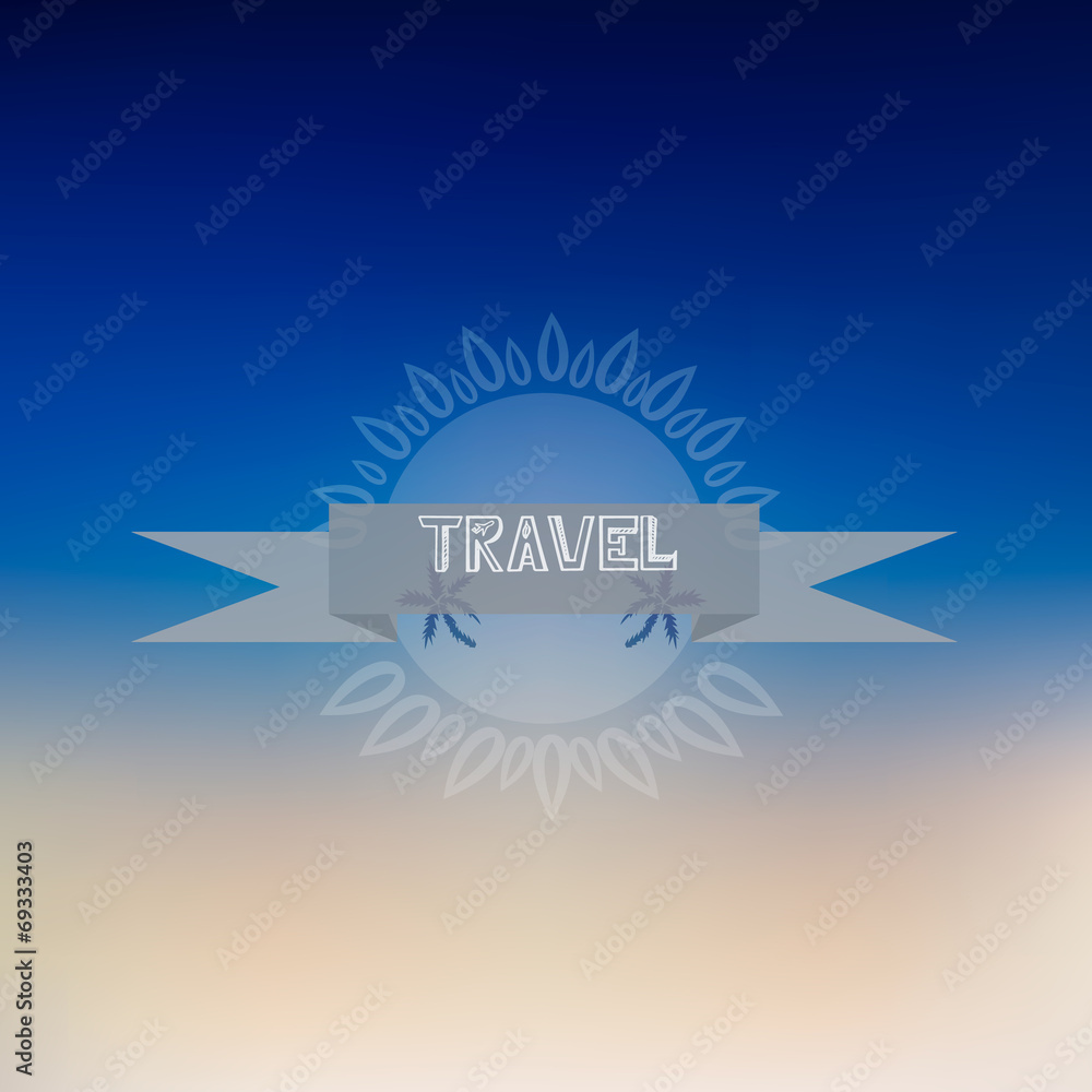 Fototapeta premium Vector unfocused summer travel background