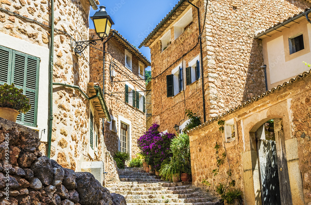 Fototapeta premium Ulice wsi Fornalutx