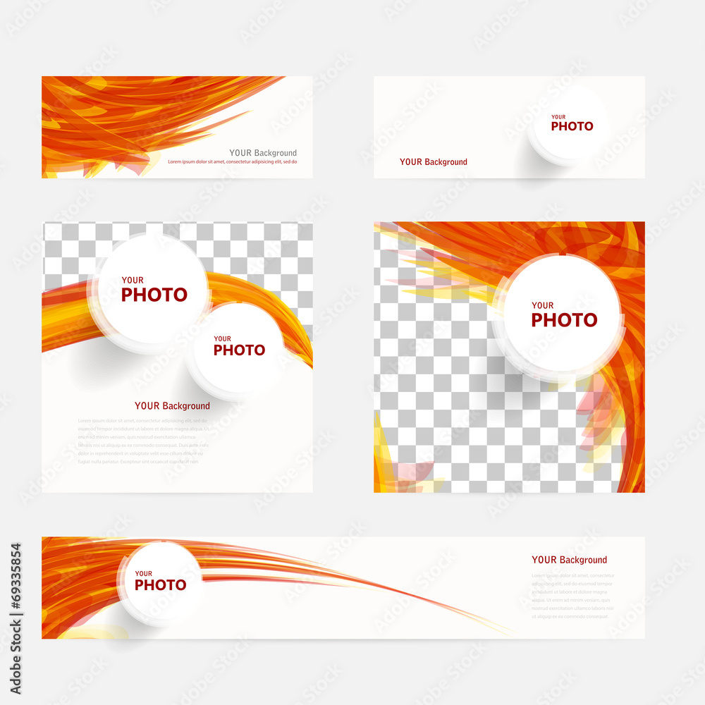Vector brochure with circles and wave Vector brochure with circles and wave
