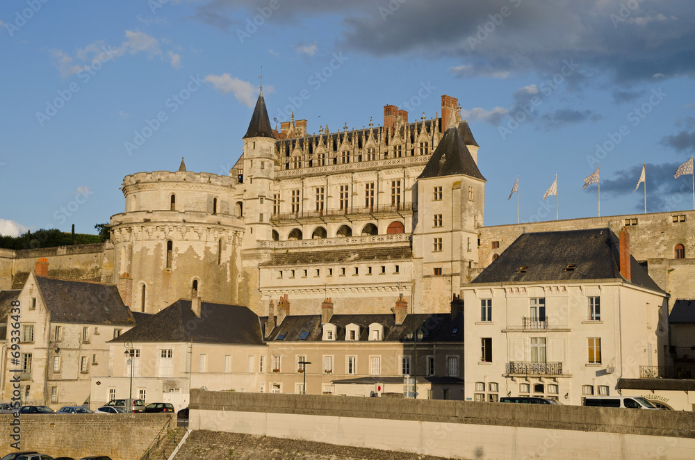 Amboise castle and over river Loire,France