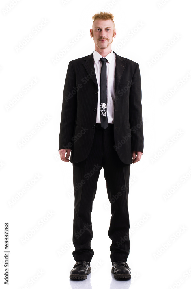 A man in a suit isolated on white A man in a suit isolated on white