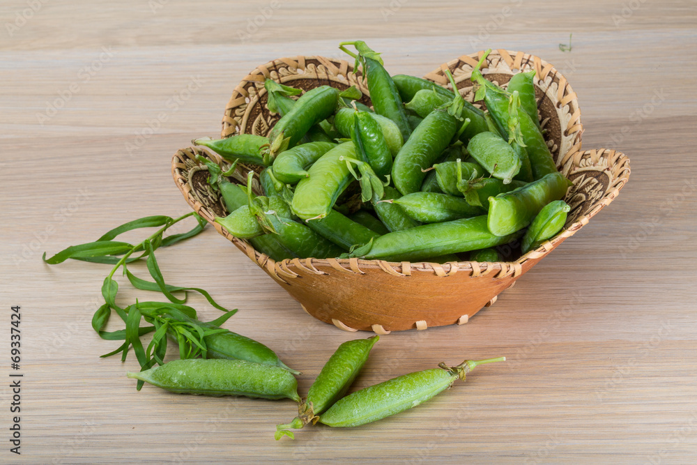 Green fresh peas