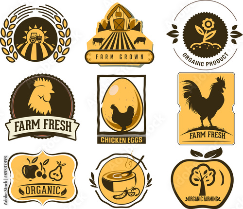 Farm and Organic Food icons