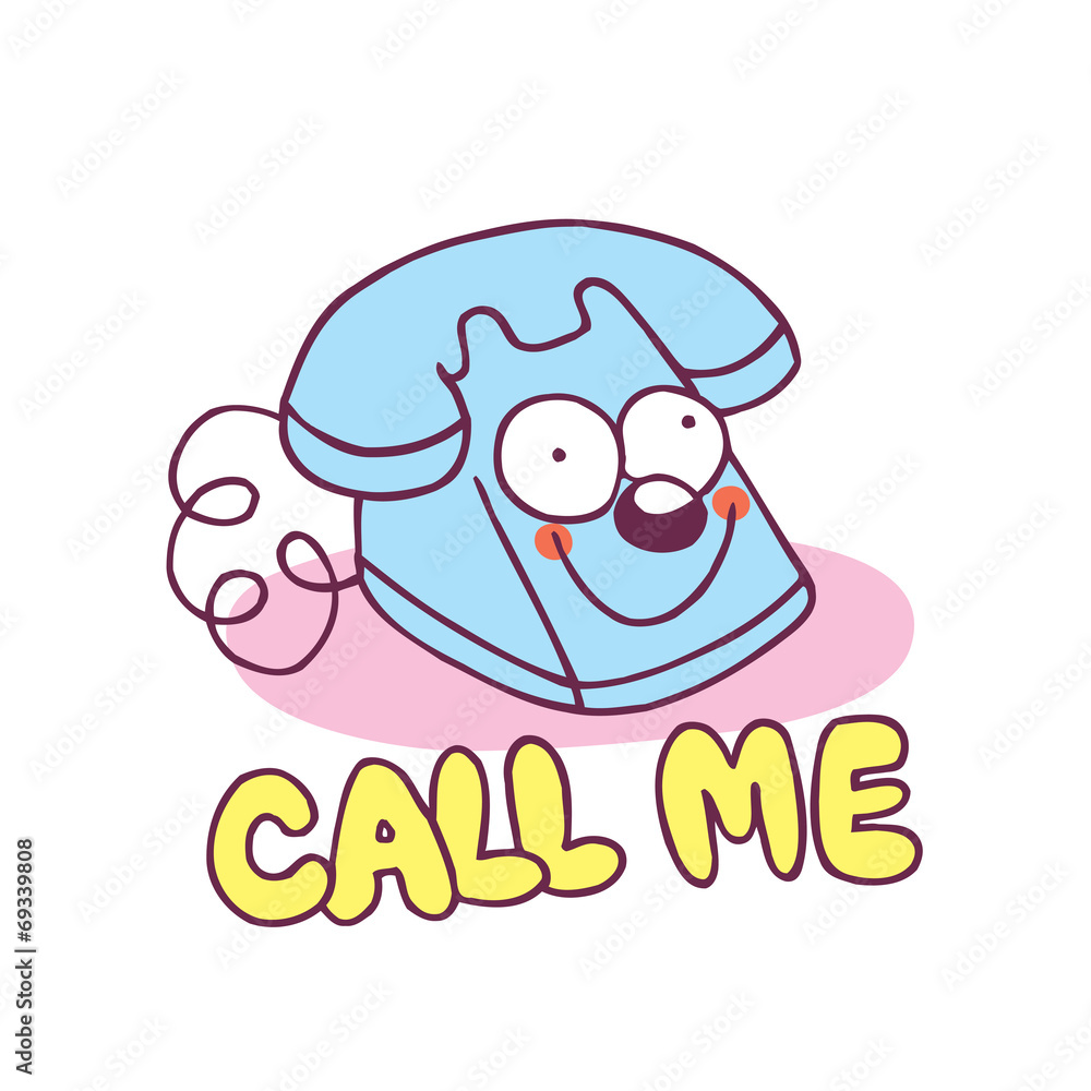call me telephone cartoon character call me telephone cartoon character