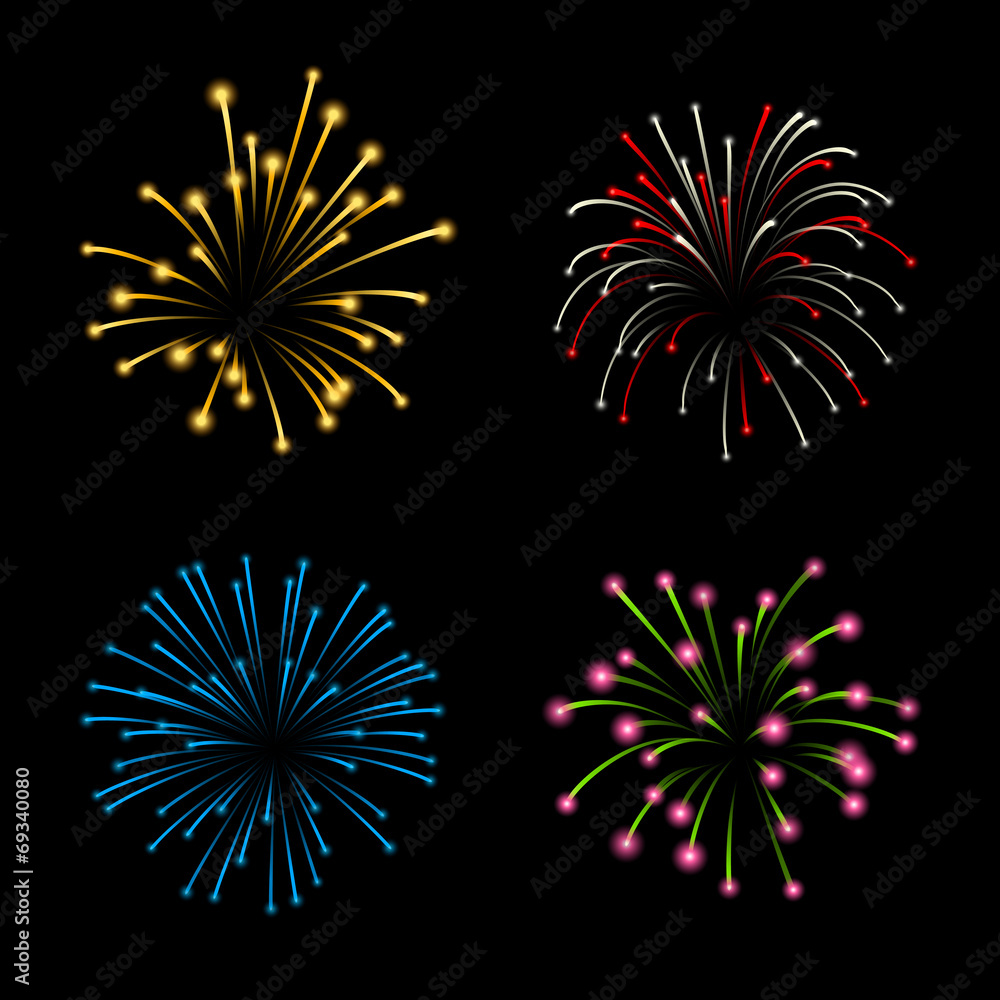 Fotografia Feux d'artifice vectoriels 1