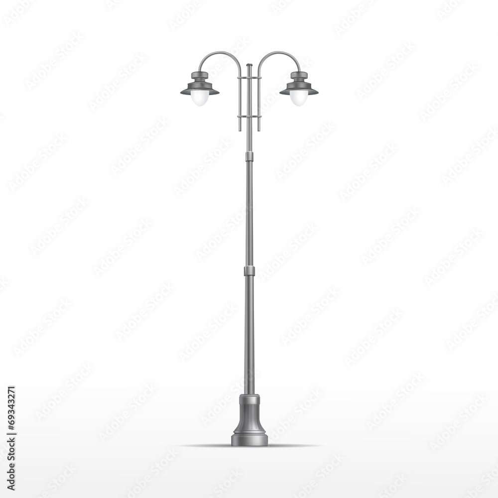 Vector Street Lamp Isolated on White Background
