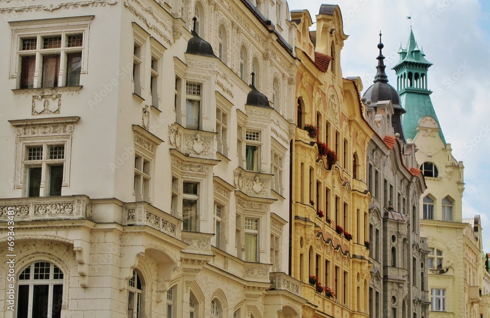 Prag, Hausfassaden