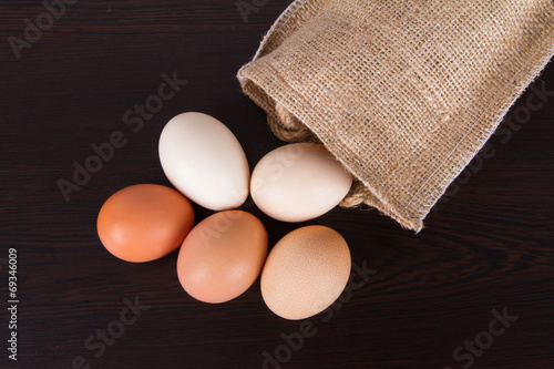 Organic Eggs with Sackcloth