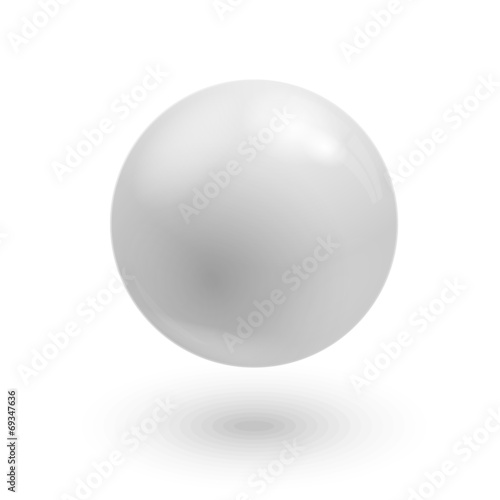 White ball isolated on white backgroun