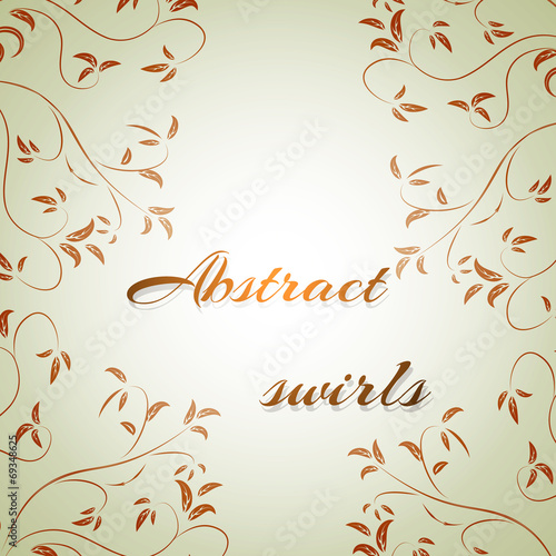 abstract flowers on a light background for text