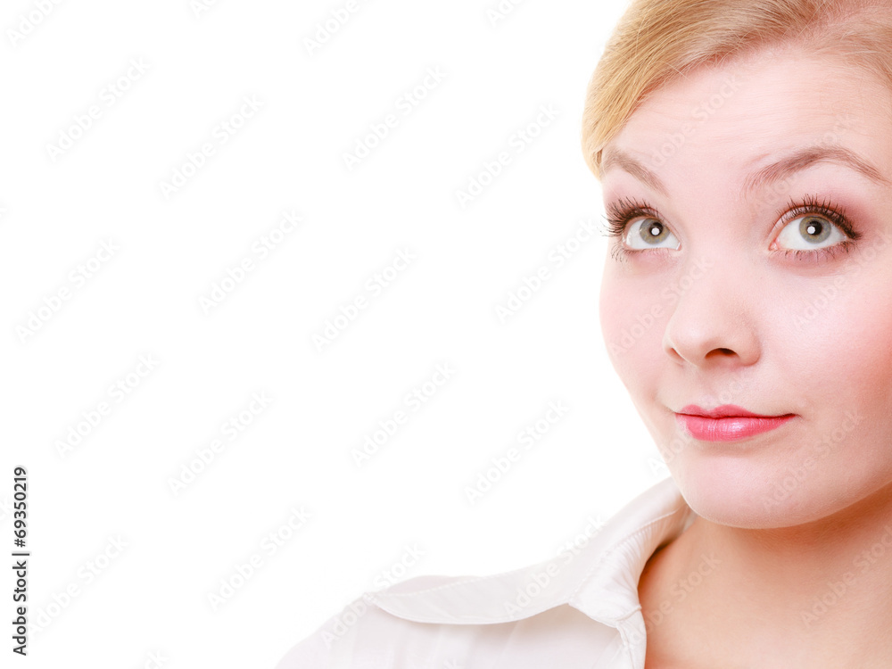 Fototapeta premium Portrait of businesswoman blond woman isolated