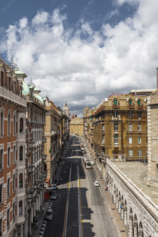 Genova dall'alto - Via venti settembre