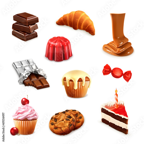 Confectionery, vector set 3