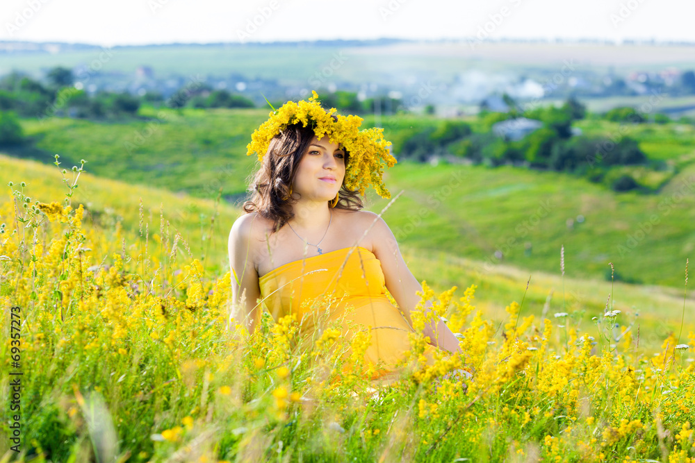 portrait of a beautiful pregnant woman in the countryside portrait of a beautiful pregnant woman in the countryside
