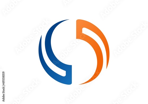 circle logo geometry balance vector element sphere globe