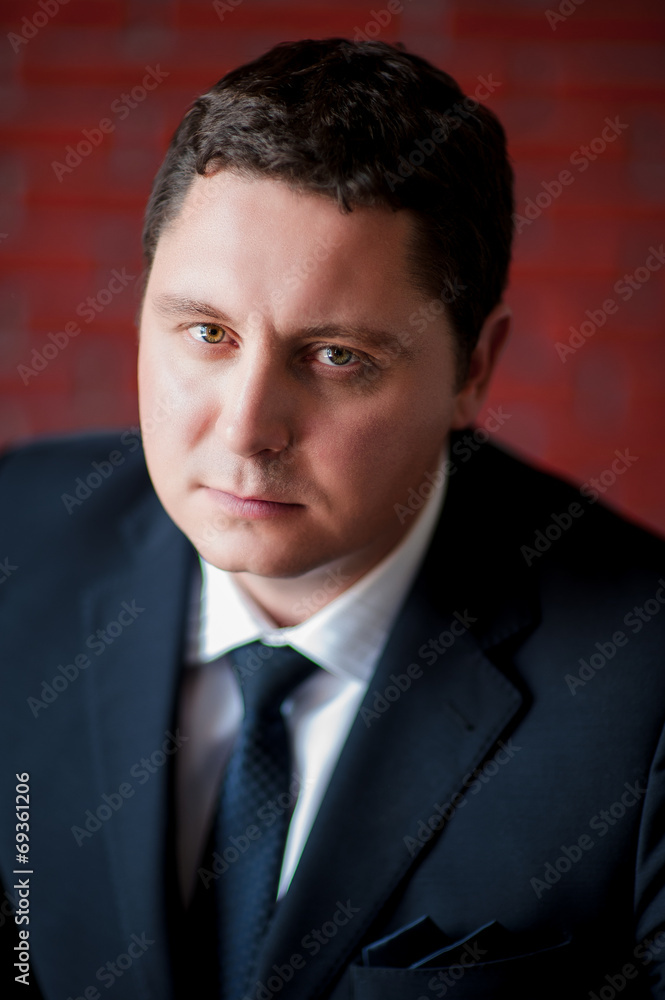 portrait of pensive businessman portrait of pensive businessman