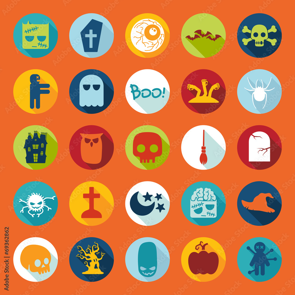 Set of halloween icons