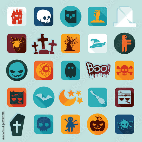Set of halloween icons