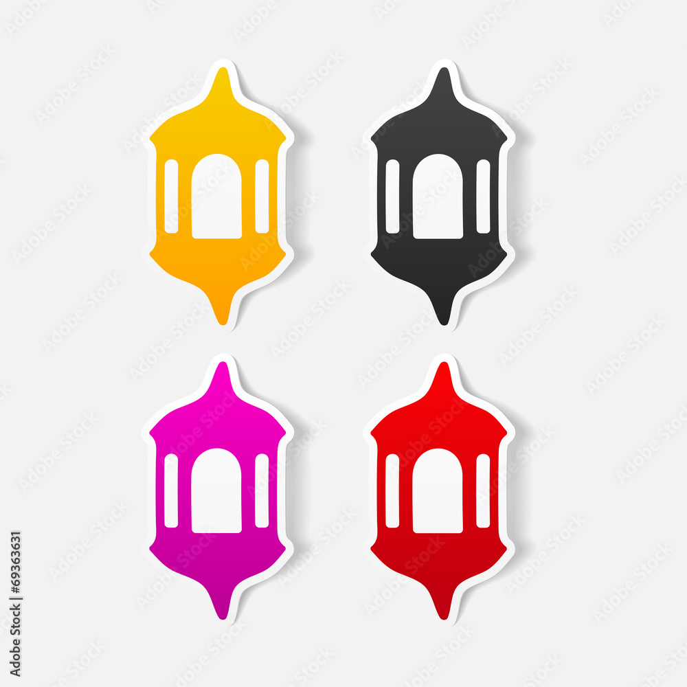 realistic design element: lantern realistic design element: lantern