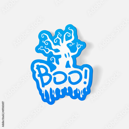 realistic design element: boo